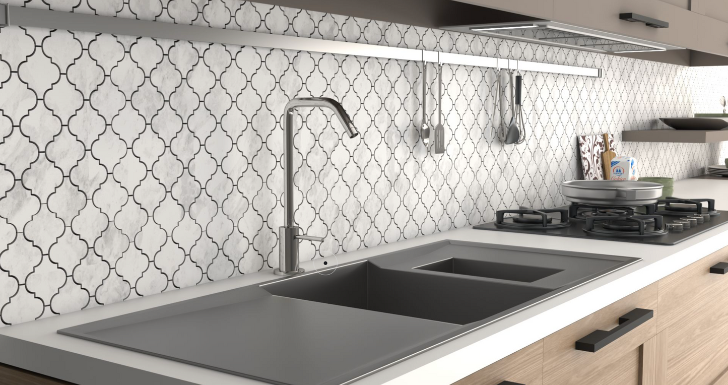 Alicha White Marble Tile Collection