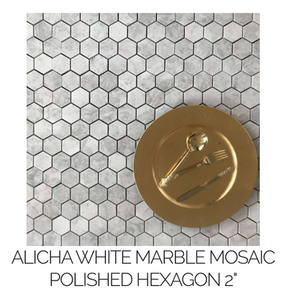 Alicha White Marble Tile Collection