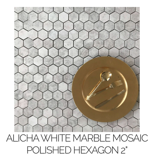 Alicha White Marble Tile Collection