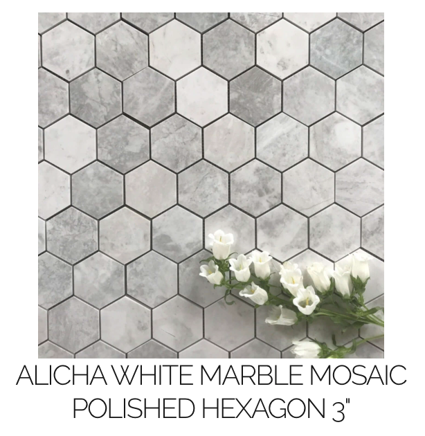 Alicha White Marble Tile Collection