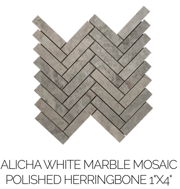 Alicha White Marble Tile Collection